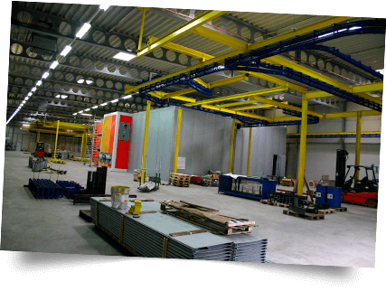 Bau der Pulverbeschichtungsanlage 2006